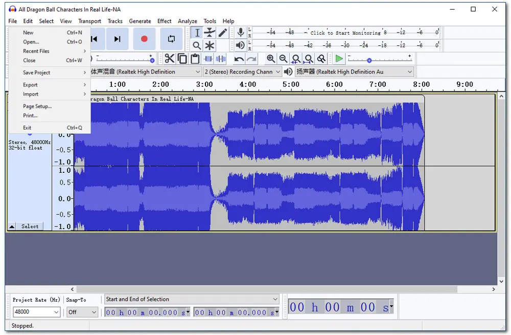 Audio Extractor App Audacity