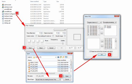 Extract subtitles from VOB and IFO.