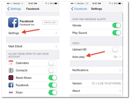 How to Stop Autoplay Video in Facebook on iOS
