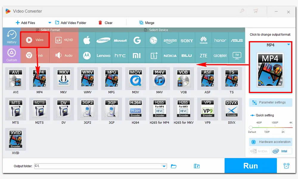 Choose Output Format