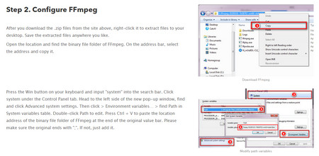 FFmpeg configuration part