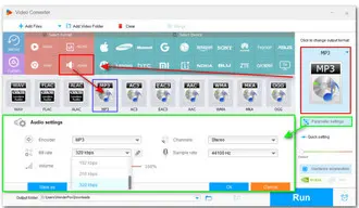 Select MP3 as the Output Format