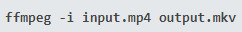 A basic ffmpeg command line