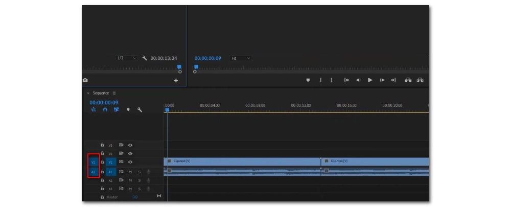 Enable V1 and A1 Source Patching