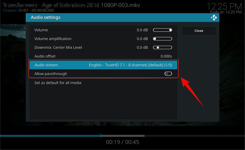 Check Audio Tracks & Passthrough