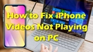 iPhone Videos Not Playing on PC