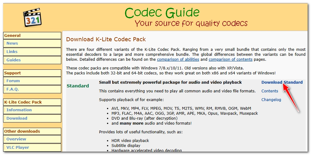 Install Codec Pack