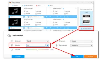 Set FLAC Audio Bitrate