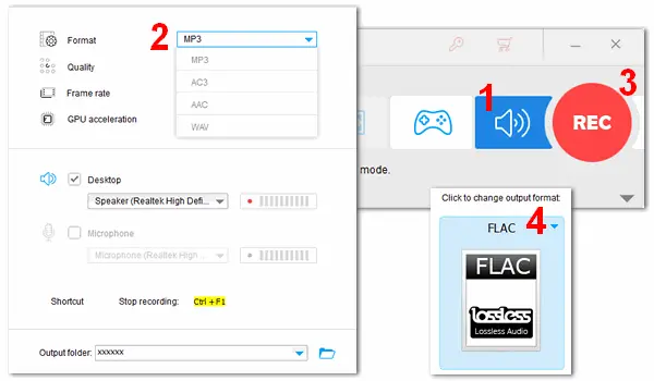 Record and Convert Audio to FLAC