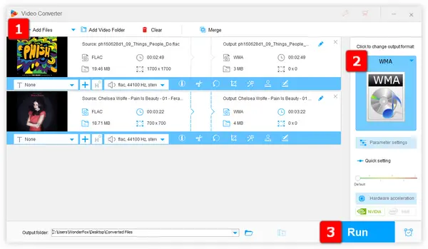 Convert FLAC to WMA in Batches