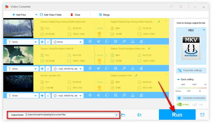 Batch Convert FLV to MKV