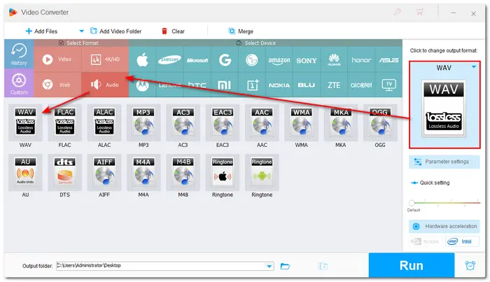 Convert FLV file to WAV