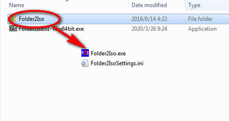 Run Folder2Iso