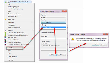 How to Format a DVD-R in Windows 7