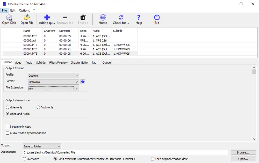 Format Factory Alternative - XMedia Recode