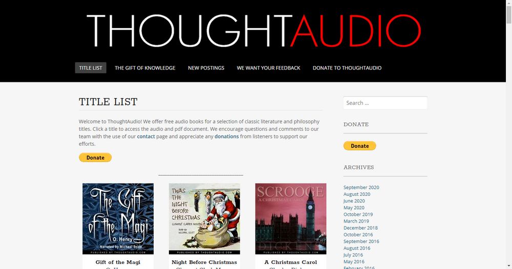 Thought Audio Downloadable MP3 Audio Book