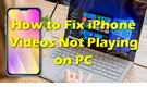 iPhone Videos Not Playing on PC