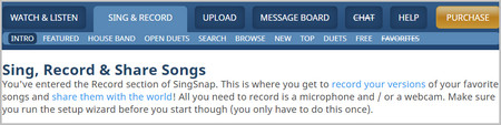 Singsnap for Singing Karaoke Songs