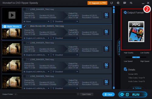 Choose Output Format