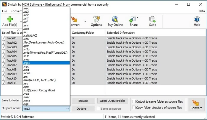 Switch Audio Converter