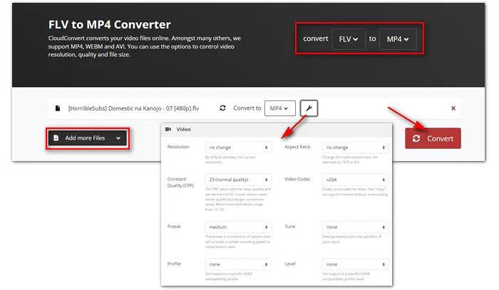 FLV to MP4 Converter Free Online