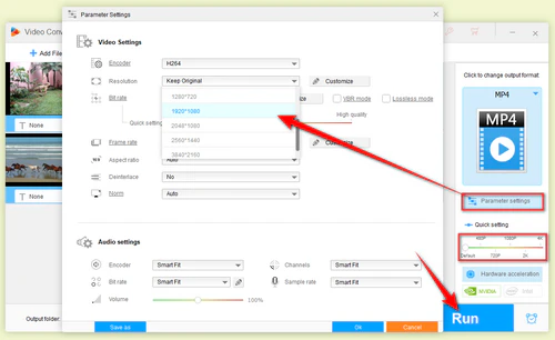 Set the Resolution and Start Conversion