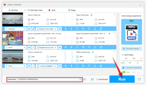Start MPEG Conversion