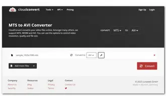 Free Online MTS to AVI Conversion Tool