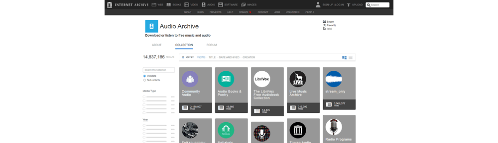 The Internet Archive’s Audio Archive