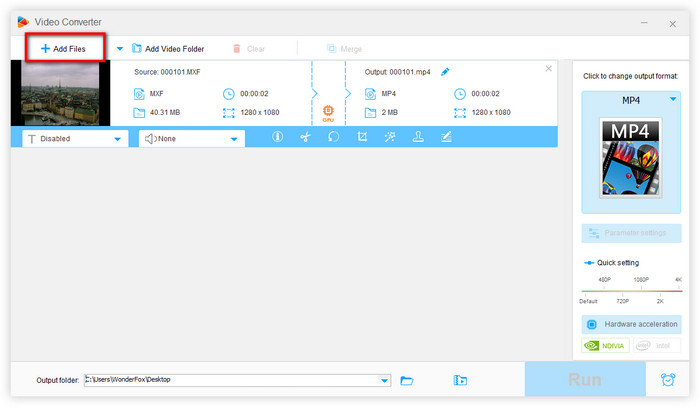 Import MXF Files to This Free MXF Converter