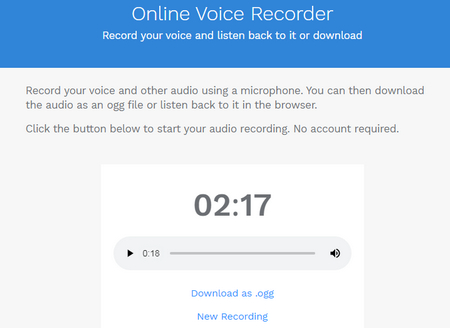 VirtualSpeech Online Voice Recorder