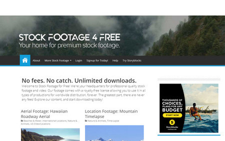 Unlimited Downloads on Stockfootage4free 