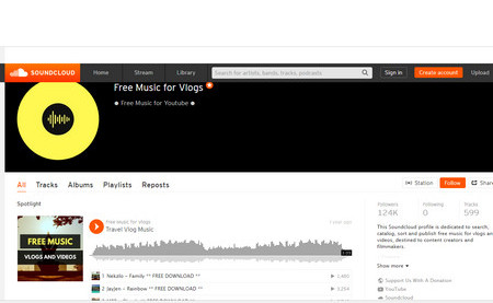 SoundClound – Free Music for YouTube Vlogs