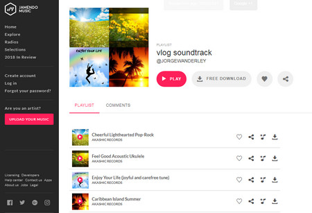 Vlog Soundtrack on Jamendo