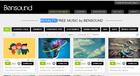 The Royalty Free Vlog Music on Bensound