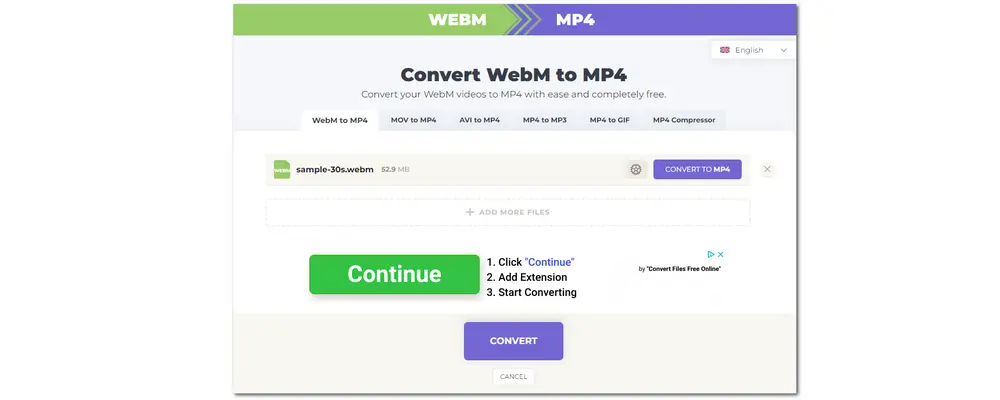 Webmtomp4 Online WebM Converter