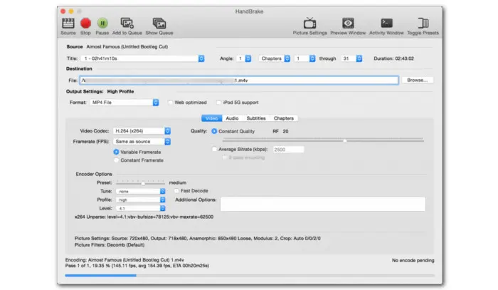 HandBrake Convert WMV for iMovie on Mac