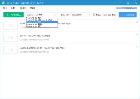 Free Video Converter by DVDVideoSoft
