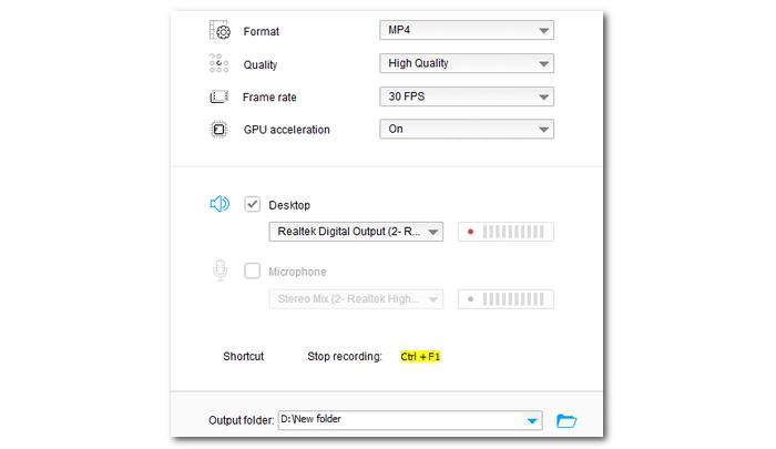 Adjust Recording Parameters