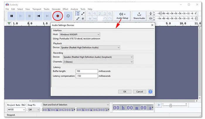 Audacity Record Audio