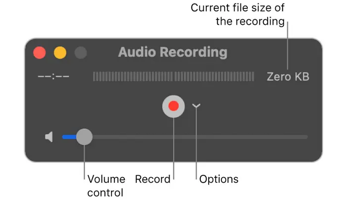 QuickTime Audio Recording