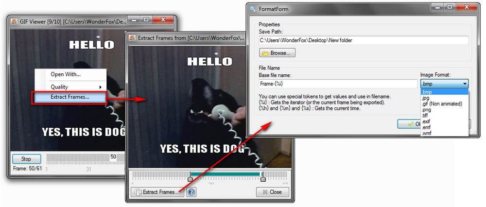 Split Animated GIF into Several Frames Online&Software