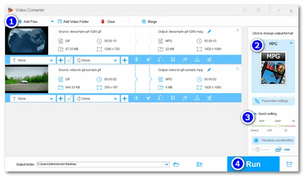 How to Convert GIF to MPG