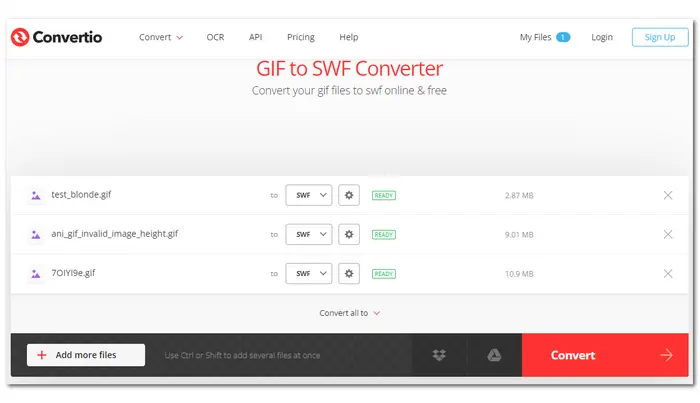 Convert GIF to SWF Online