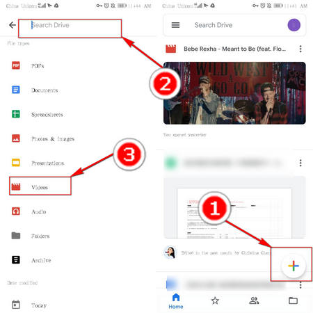 how to watch videos on Google Drive of Android phone