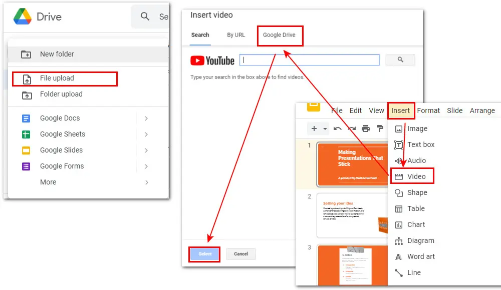 Add Video in Google Slides Supported Video Formats
