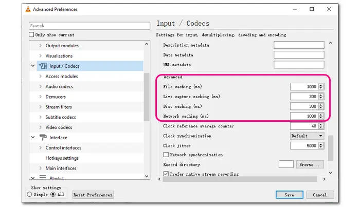 Adjust Software Cache Value