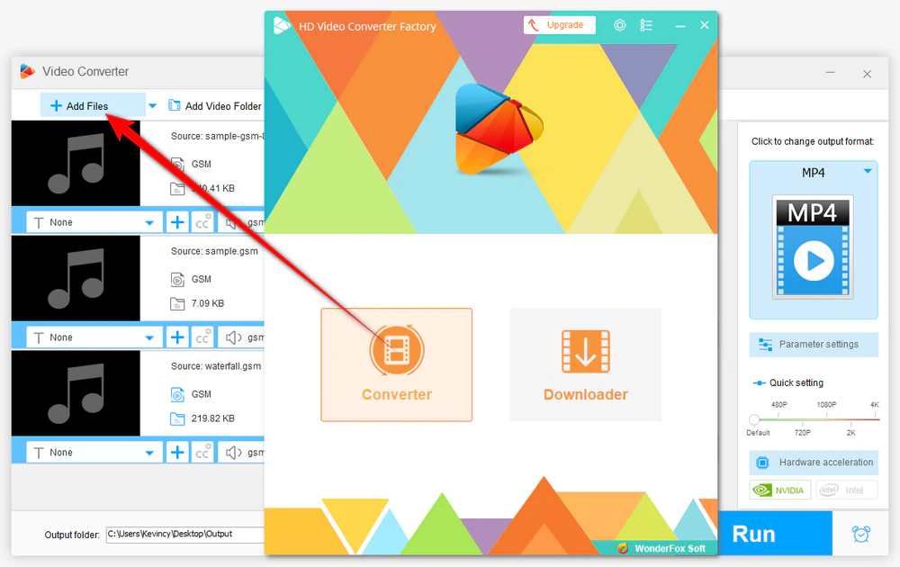 Add GSM Files to GSM Converter
