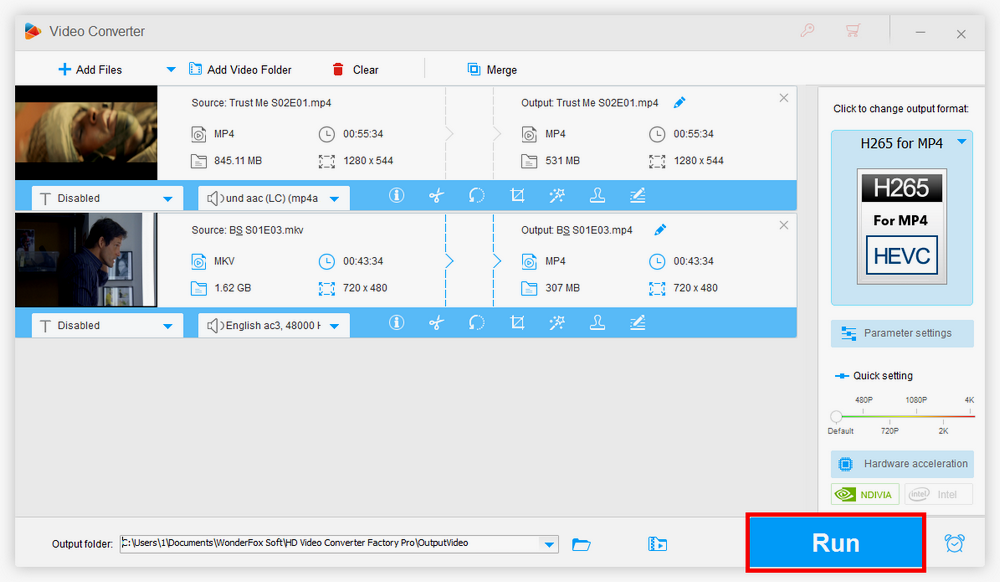 Convert x264 to x265