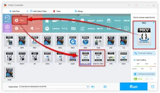 Choose an Export format in HEVC/H.265 Hardware Encoder